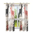 thumbnail image 7 of Yayeee Window Curtains Light Filtering 63"x52" Grommet Panel Pair Home Living Room Decor, Retro Christmas Forest, 7 of 7
