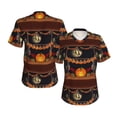 thumbnail image 3 of Yiaed Halloween Decoration Print Women's T Shirt V-Neck Short Sleeve Shirt Casual Breathable Tee Summer Tops-X-Large, 3 of 5