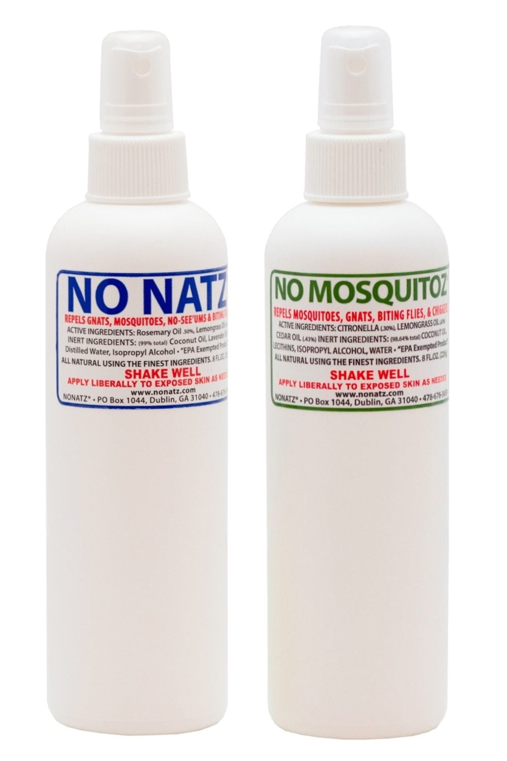 No Natz and No Mosquitoz Bug Protection Spray Combo Pack, AllNatural