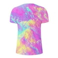 thumbnail image 4 of Chiccall Mens Casual Tie Dye T Shirts Plus Size Fashion Short Sleeve Crew Neck Loose Summer Beach Tee Tops Multicolor ②, 4 of 5