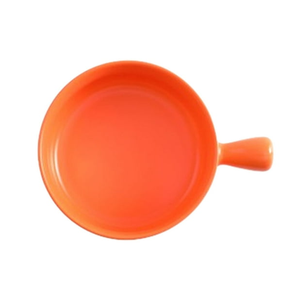 Injueey Mini bandeja de cerámica ligera y duradera del de la salsa para los diversos cuencos de la porcelana de los platos para la sopa Cocina y Comedor Naranja