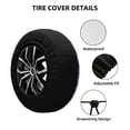 thumbnail image 2 of Salouo Blue Skull Flower Print Spare Tire Cover 14-17 inch Spare Tire Protector Universal Tough Tire Wheel Cover for Trailer SUV and Truck-15 inch, 2 of 6