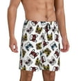 thumbnail image 2 of Kdxio Bulldog Sunglasses Face Print Mens Sleep Shorts Bottoms Soft Comfy Pajama Wear Pants with Drawstring Pockets, 2 of 7