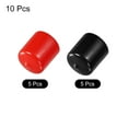 thumbnail image 3 of 10pcs Rubber End Caps Cover Assortment 28mm Vinyl Screw Thread Protector Vacuum Caps for Screw Bolt Black Red, 3 of 5
