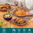 thumbnail image 3 of vancasso 12 Pieces Dinnerware Sets, Plates and Bowls Set, Porcelain Dishes Set for 4, Microwave Dishwasher Safe, Bohemian Style, 3 of 12