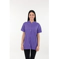 thumbnail image 3 of USBD Crew Neck Post Mastectomy Shirt with Drain Pockets Size: Large, Color: Purple, 3 of 6