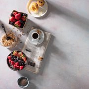V-FLAT WORLD Duo Board - Double Sided Backdrop Board Surface Food & Product Photography - Legs Included Made in USA (24 x 24 inches, RosØ Hue/Washed Pigment)