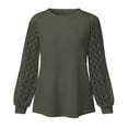 thumbnail image 2 of Aayomet Y2k Tops Casual Loose Fit Pocket Shirts for Women Cute Mama Bear & Graphic Sweatshirt Tunic Tops Round Neck,Green L, 2 of 4