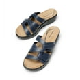 thumbnail image 5 of DREAM PAIRS Womens Casual Arch Support Slide Sandals Slip on Flat Sandals Plantar Fasciitis Soft Cushion Slippers, 5 of 5