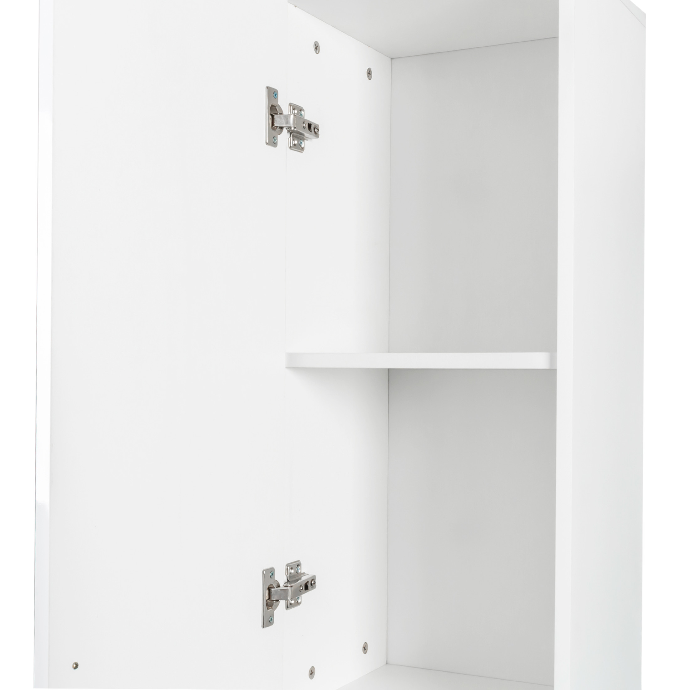 Noble House Trent 74.8" Freestanding Side Cabinet, Wooden Doors and Fixed Shelves, for Kitchen, Dining Room, White
