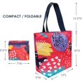 thumbnail image 2 of Wrapables Carryall Shopping Travel Tote Bag with Durable Ripstop Polyester - Foldable, Waterproof, and OEKO-TEX Certified, Large, Bright Retro, 2 of 10