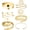 B, variant on 6 Pieces Arm Cuff Upper Arm Band Cuff Bracelet Bangle for Women Silver Gold Adjustable Armband Set