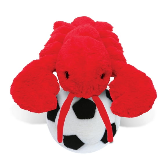 DolliBu Elegant Red Lobster Stuffed Animal with Soccer Ball Plush - Soft Plush Huggable Lobster, Adorable Playtime Plush, Ocean Life Gift, Super Soft Plush Animal Toy for Kids and Adults - 13 Inches