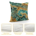 thumbnail image 4 of Acheng Short Plush Pillowcase 1 Piece Gold and Blue Abstract Art White, 4 of 5