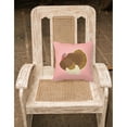 thumbnail image 2 of Pink Check Themed Fabric Decorative Pillow, 2 of 2