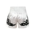 thumbnail image 2 of Doomiva Men's Drawstring Boxing Trunks for Training Punching, Sparring Fitness Gym Kickboxing Shorts White XXL, 2 of 7