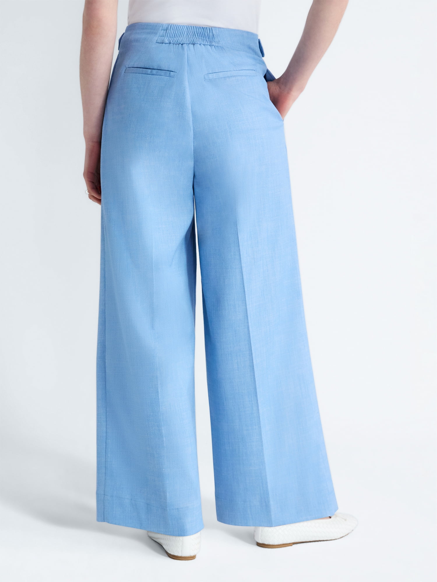 Free Assembly Women's and Women's Plus High Rise Wide Leg Cropped Pants, 27" Inseam, Sizes XS-4X