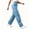 Light Blue, variant on SwiftWear Women's High Waist Cargo Pants Elastic Waist with Button & Zipper, Multiple Utility Pockets Casual Outdoor Hiking & Streetwear Trousers