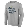 thumbnail image 2 of Men's Heathered Gray Notre Dame Fighting Irish Play Like A Champion Today Shamrock Pullover Sweatshirt, 2 of 3