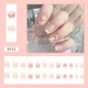 thumbnail image 1 of Heallor-Juego de uñas postizas acrílicas reutilizables, 24 piezas, esmalte de uñas oscuro, puntas artísticas artificiales, 1 of 5