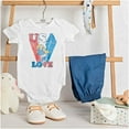 thumbnail image 3 of Vintage Smurfette Cartoon USA Love Bodysuit Jumper Girls Infant Baby Brisco Brands 18M, 3 of 7