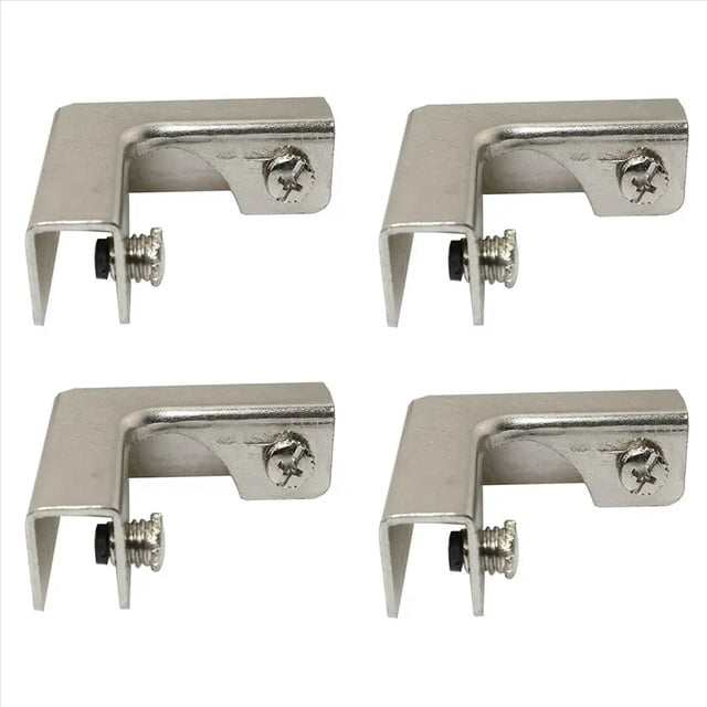 Clip de FijacióN Vidrio Tipo L, 4 Uds., Conectores 2 VíAs para Accesorios Muebles 6-10Mm