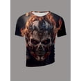 thumbnail image 2 of Vintage Men'S T-Shirt with Skull Graphic, Print Short-Sleeve Top, New Summer Fashion Super Clothing T-Shirt, Plus Size, 2 of 5