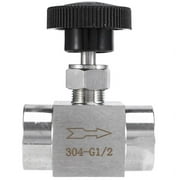 1/2 Inch BSP Equal Female Thread 304 Stainless Steel Flow Control Shut Off Needle Valve