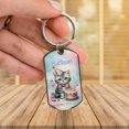 thumbnail image 3 of Happy Birthday Cute Kitten American Shorthair with Cake Gifts Party Hat Stainless Steel Keychain Cat Lover Kitten Owner Gifts Collar Charm Tag Keyring - 00029, 3 of 5