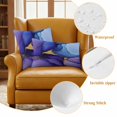 thumbnail image 4 of Modern Purple Blue Outdoor Pillow Covers, Waterproof Decorative Throw Pillowcases Set of 2, Abstract Art Gradient Gold Foil Line Couch Cushion Cases with Zipper for Outside Patio Garden Sofa 20"x20", 4 of 9