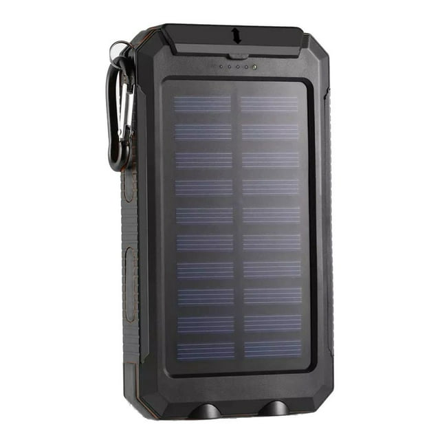 Flmtop Dual USB DIY Solar Power Bank Case Kits Battery Charger External Box Flashlight