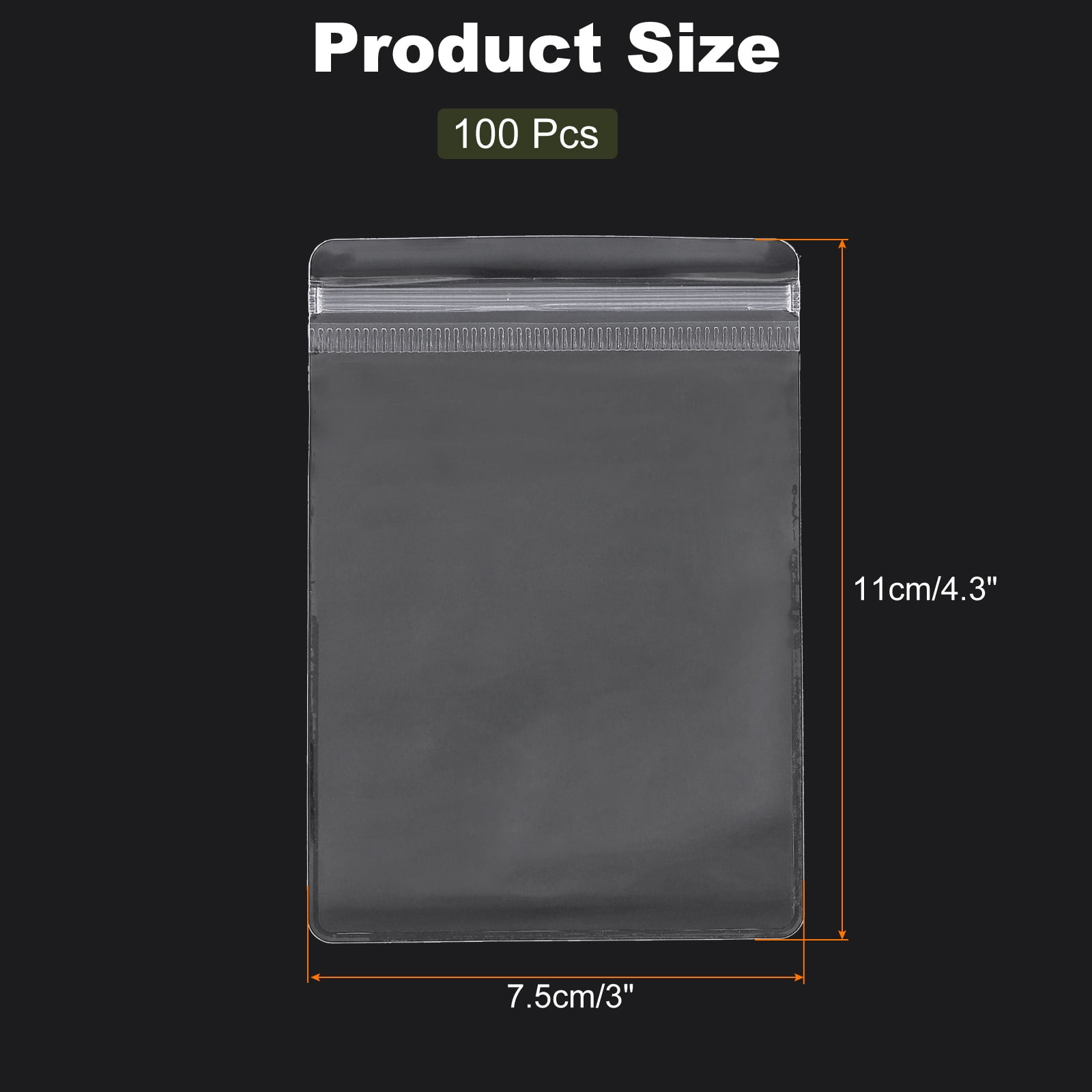 Unique Bargains Jewelry Bags Self Seal Pouches for Necklace Ring Packaging 3"x4.3"