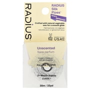 RADIUS - Natural Biodegradable Silk Floss, Soft and Smooth for Total Tooth and Gum Protection (33 Yrd)