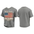 thumbnail image 2 of Independence Day Shirts for Men 250 Anniversary Usa Patriotic Shirt Short Sleeve Crew Neck We the People T Shirts Graphic Muscle Fit 1776 - 2026 Tees Gray 4XL, 2 of 4