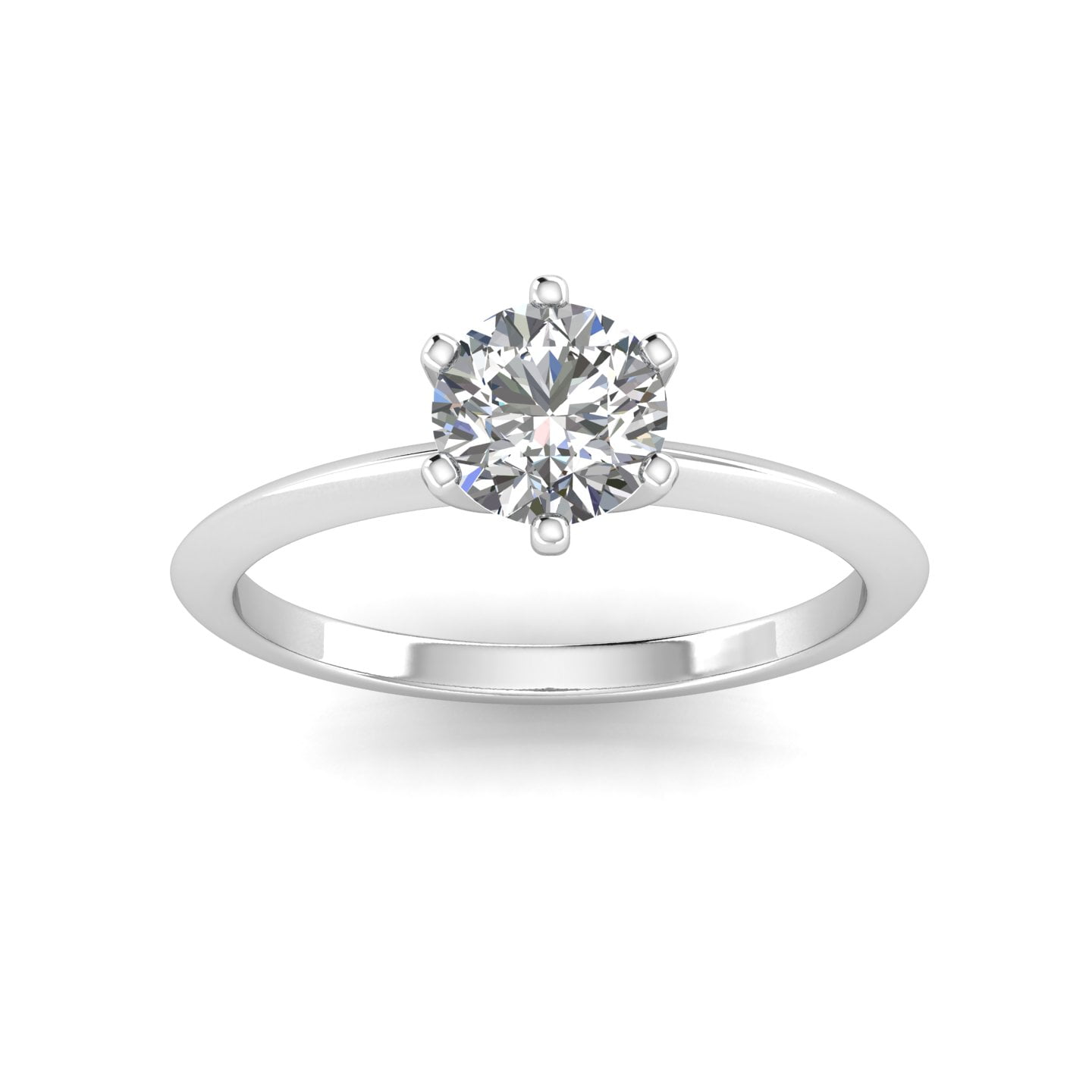 1.50ctw Diamond Solitaire Engagement Ring in 14k White Gold