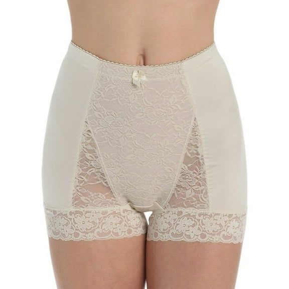 Rhonda Shear Womens Pin-Up Lace Tummy Control High-Waist Boyshort Style-3867B