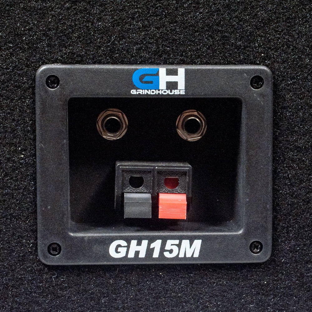 Grindhouse Speakers - GH15M-Pair - Pair of 15 Inch Passive Wedge Floor / Stage Monitors 400 Watts RMS each - PA/DJ Stage, Studio, Live Sound 10 Inch Monitor