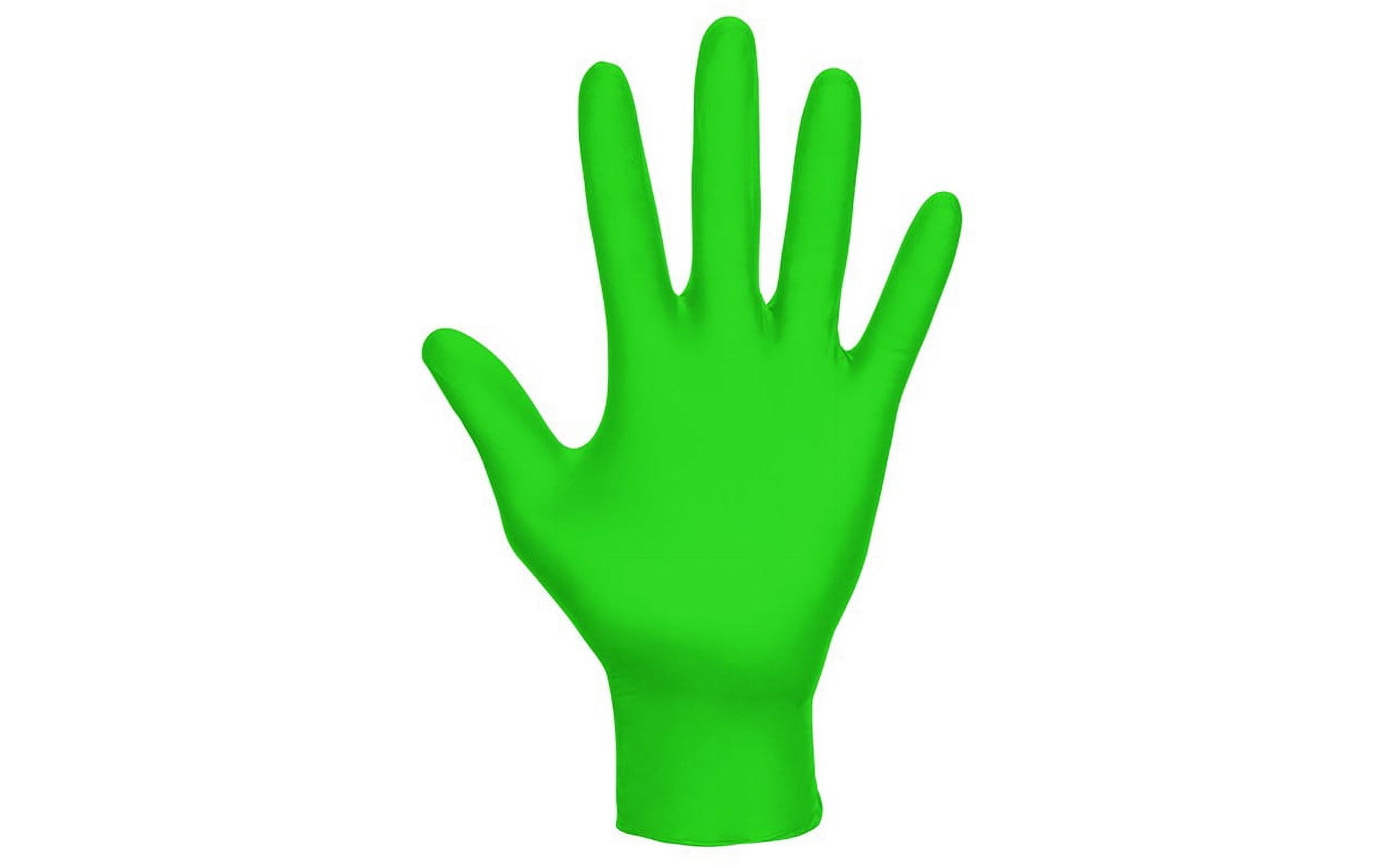 Raven 66552 Nitrile Exam Gloves, 7 mil, Powder-Free, Hi-Viz InVue, Extra Strength, Size L, 100 Gloves/Box, 10 boxes/case