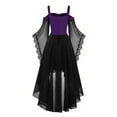 thumbnail image 5 of Vampire Dress Women, Dress Renaissance Retro Gothic Bell Sleeves Adults Halloween Dresses Outfit, 5 of 9
