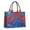 Blue Red Gold, variant on Large Capacity Tote Bag,Teal Gold Marble Pattern Handbag Fashion Luxury Tote Bag,15.7"x13"x 5.1" Inches,Laptop Compatible