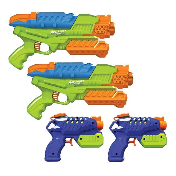 Adventure Force Aqua Squad 4-Pack Water Blaster Value Set, 4-Pack Water Blaster Value Set