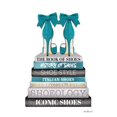 thumbnail image 3 of Greenwood, Amanda 12x14 Black Modern Framed Museum Art Print Titled - Teal Bookstack Shoe, 3 of 5