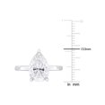 thumbnail image 3 of 3.00 Carat (ctw) Lab-Created Pear-Cut Moissanite Engagement Ring in Sterling Silver, 3 of 5
