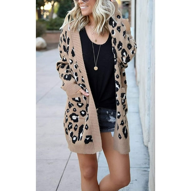Next leopard top print cardigan