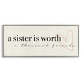 thumbnail image 5 of Stupell Industries A Sister is Worth Thousand Friends Phrase Heart, 30 x 13, Design by Daphne Polselli, 5 of 5