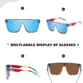 thumbnail image 3 of Oversized Sunglasses, Rimless Mirrored Sun Glasses with Reflective One-Piece Lens, 3 of 6