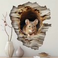 thumbnail image 1 of Mouse Peeking Out From Mouse Hole Decal-Rustic Mouse Hole Wall Sticker Home Decor-kids Room & Nursery Mouse Sticker M838, 1 of 1