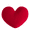 Red, variant on Valentine's Day Mother's Day 3D Heart Throw Pillow Plush Fluffy, Cute Soft Throw Cushion, Holiday Decorative for Home Bed Couch Heart Shape, Red, 15x17 inches