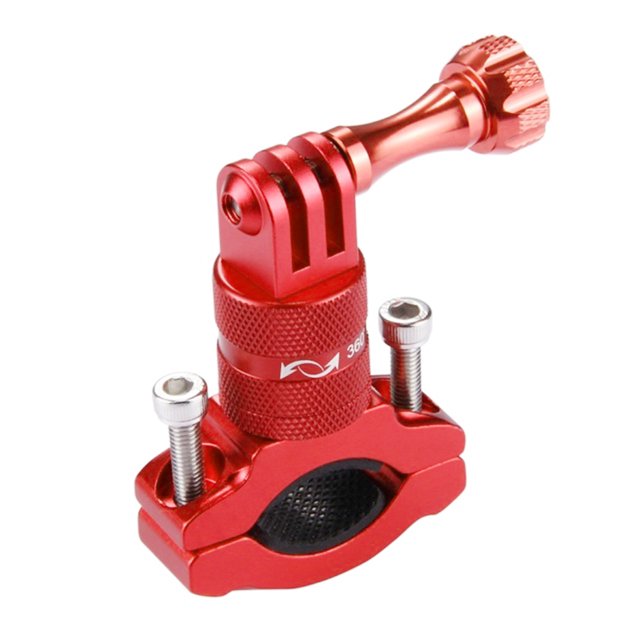 Sidaley Manillar Bicicleta Tija Sostenedor Del Montaje 360°Rotación Adaptador para Accesorios de cámara y óptica Rojo