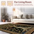 thumbnail image 2 of ODIKA 4'x6' Machine Washable Non-Slip Area Rug, Traditional Nature Themed Aesthetics High Traffic Rug, Black, 33748, 2 of 7